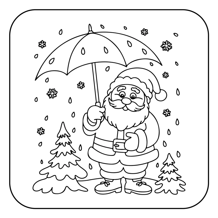 Desenhos de Papai-Noel para colorir 14