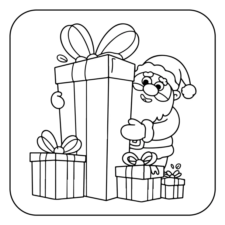 Desenhos de Papai-Noel para colorir 15