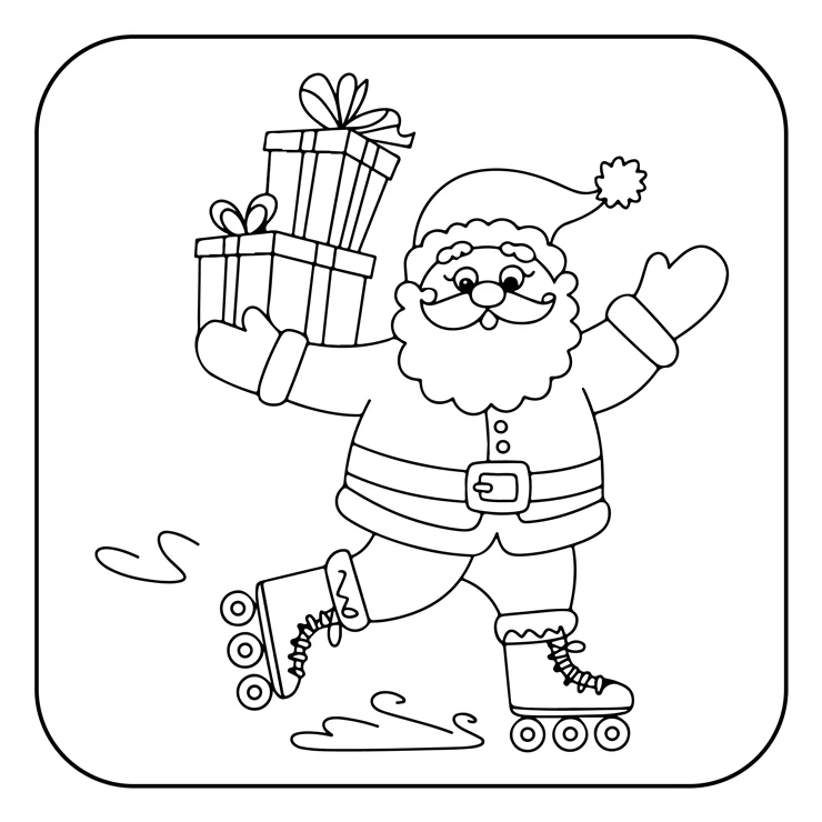 Desenhos de Papai-Noel para colorir 16