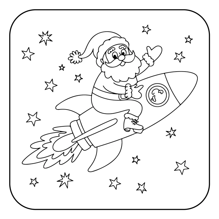 Desenhos de Papai-Noel para colorir 17