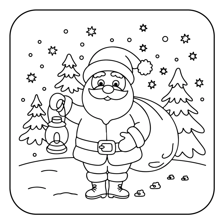 Desenhos de Papai-Noel para colorir 18