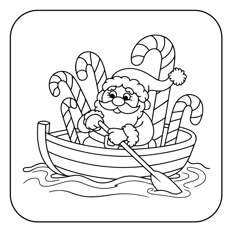 Desenhos de Papai-Noel para colorir 19