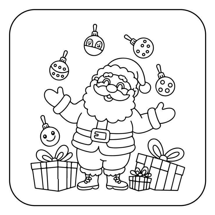 Desenhos de Papai-Noel para colorir 21