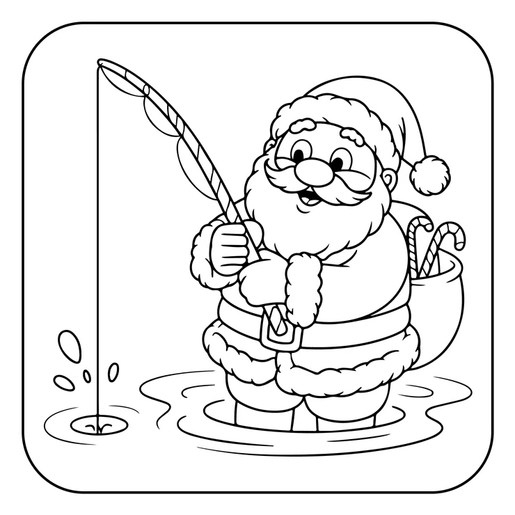 Desenhos de Papai-Noel para colorir 22
