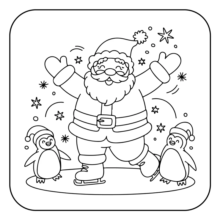 Desenhos de Papai-Noel para colorir 23
