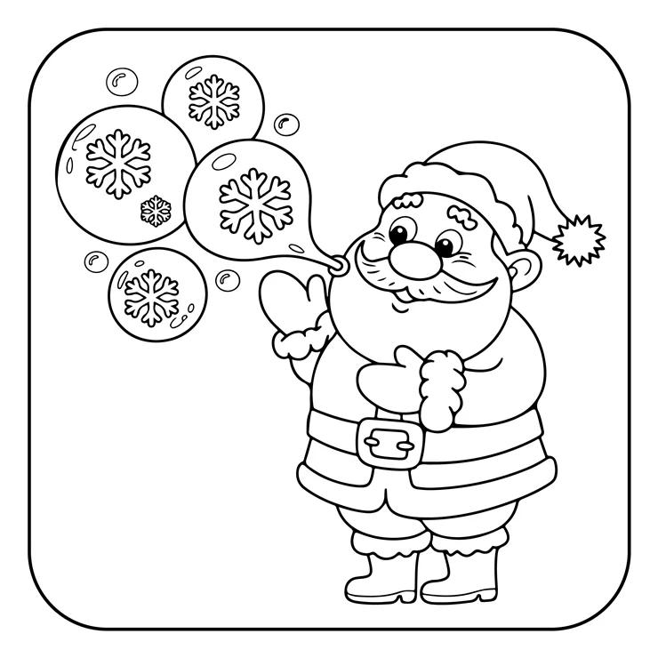 Desenhos de Papai-Noel para colorir 25