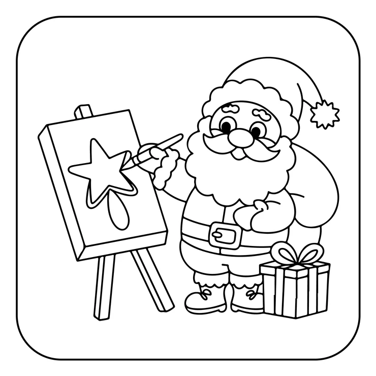 Desenhos de Papai-Noel para colorir 28