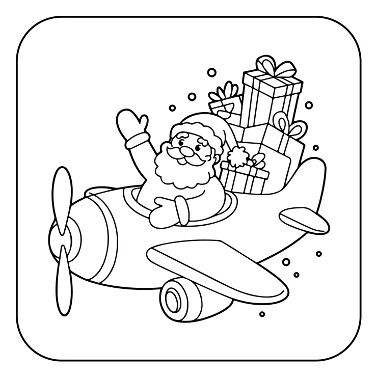 Desenhos de Papai-Noel para colorir 29