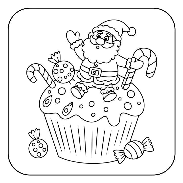 Desenhos de Papai-Noel para colorir 3