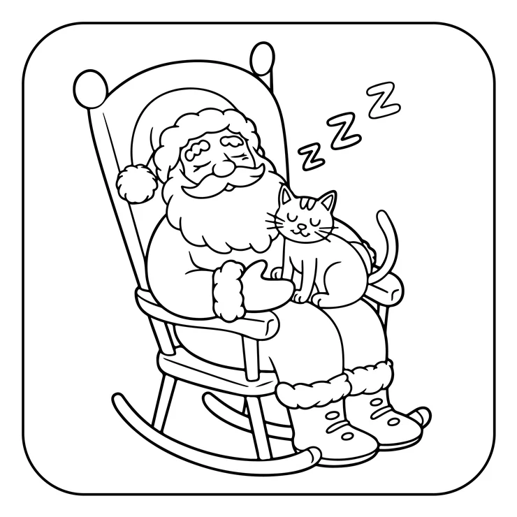 Desenhos de Papai-Noel para colorir 30