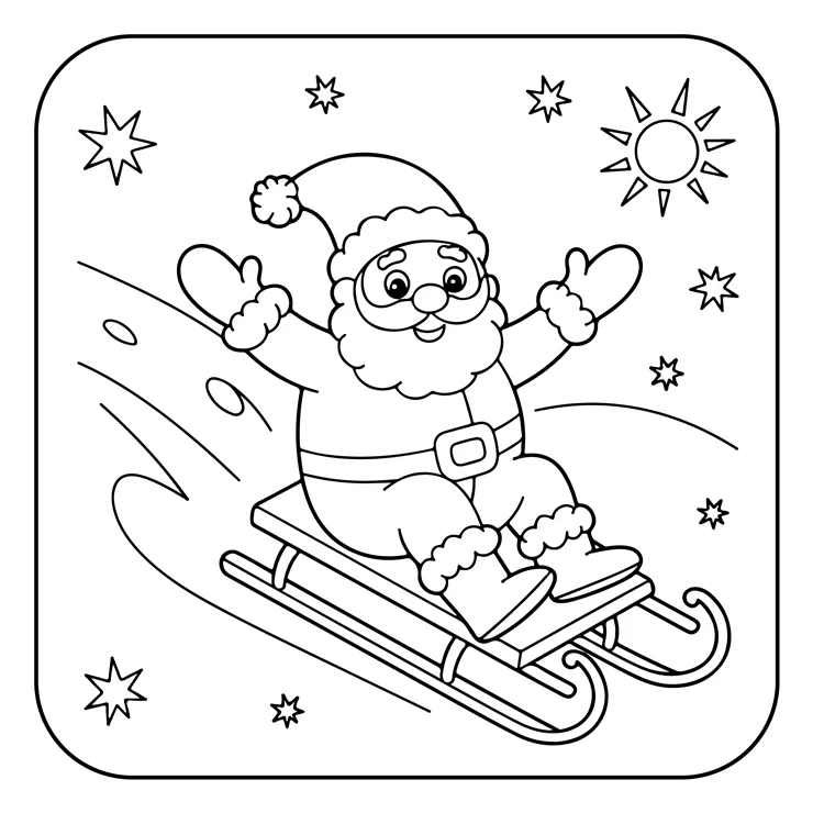 Desenhos de Papai-Noel para colorir 32
