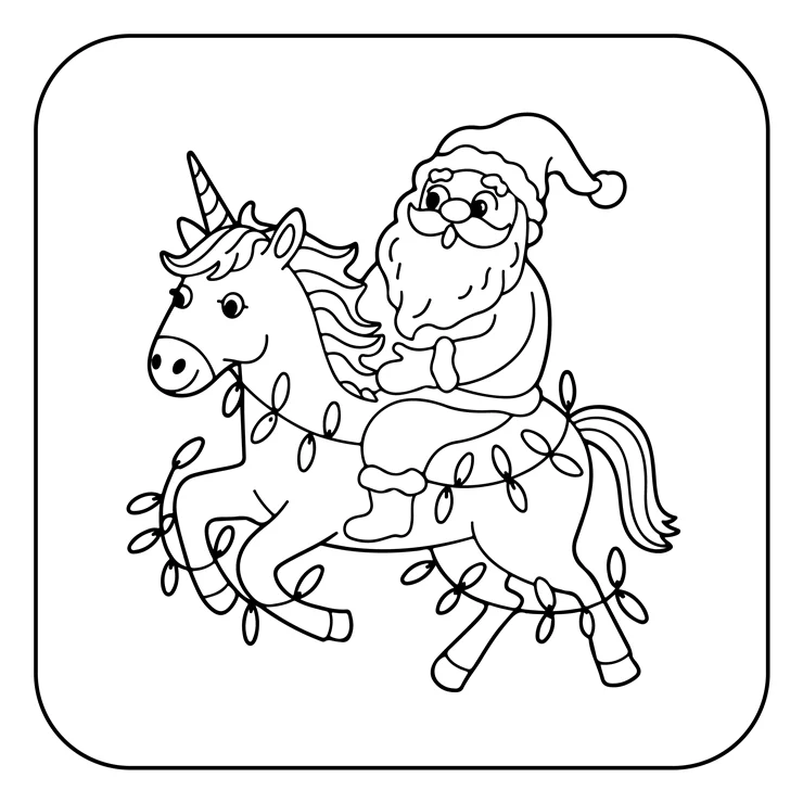 Desenhos de Papai-Noel para colorir 34