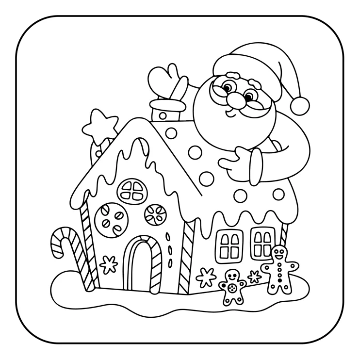 Desenhos de Papai-Noel para colorir 35