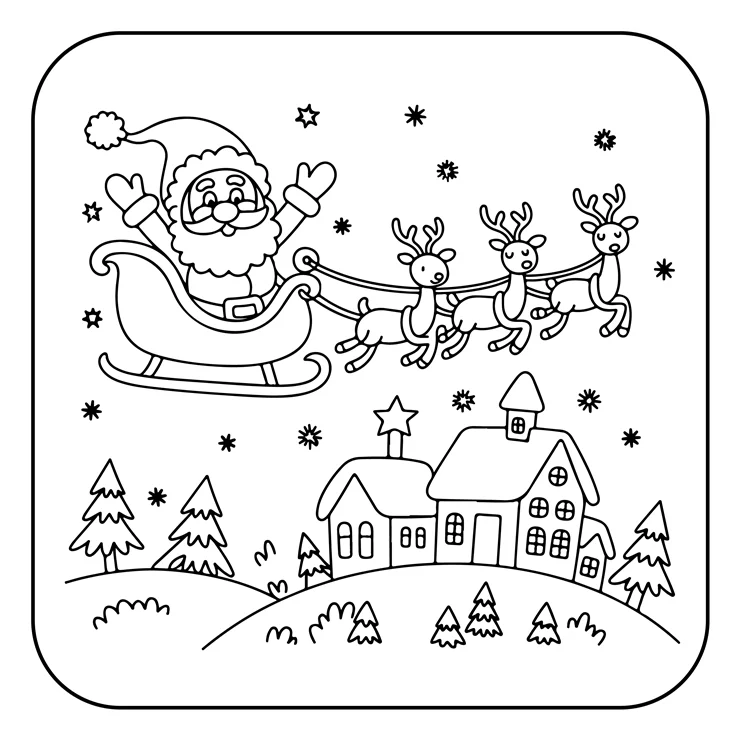 Desenhos de Papai-Noel para colorir 37