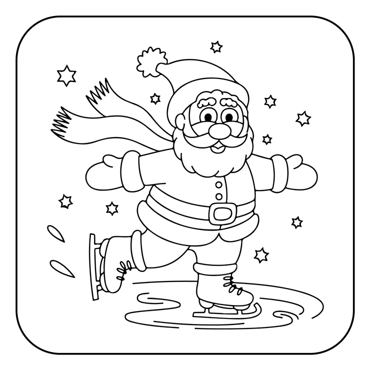 Desenhos de Papai-Noel para colorir 38