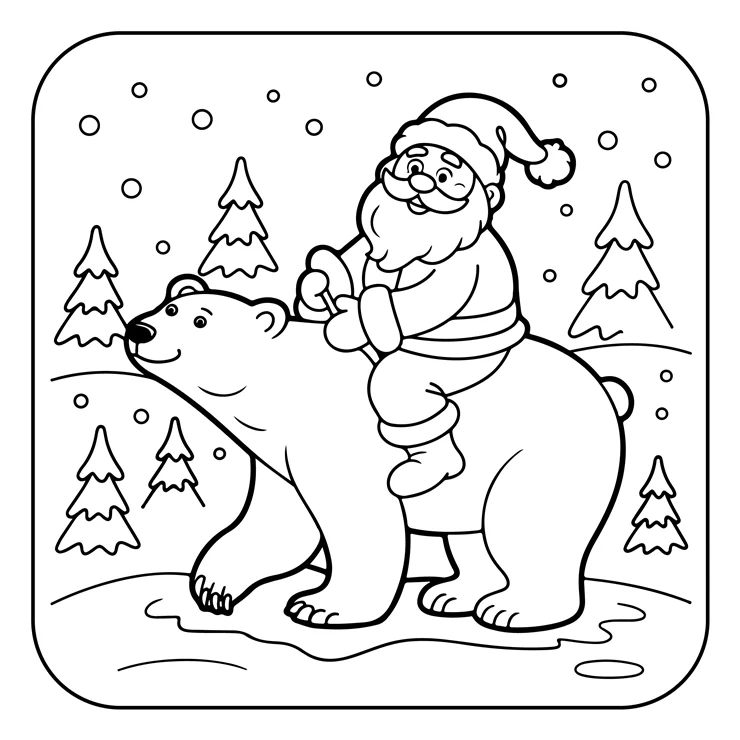 Desenhos de Papai-Noel para colorir 39