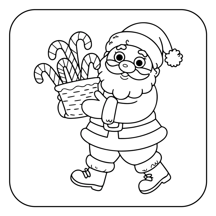 Desenhos de Papai-Noel para colorir 4