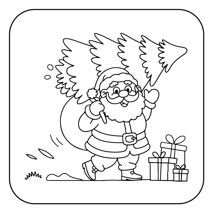 Desenhos de Papai-Noel para colorir 42