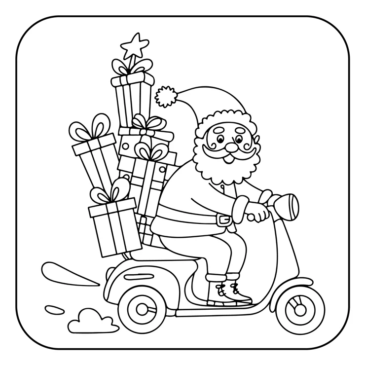 Desenhos de Papai-Noel para colorir 43