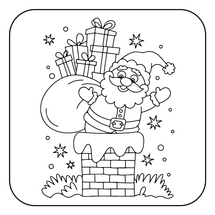 Desenhos de Papai-Noel para colorir 45
