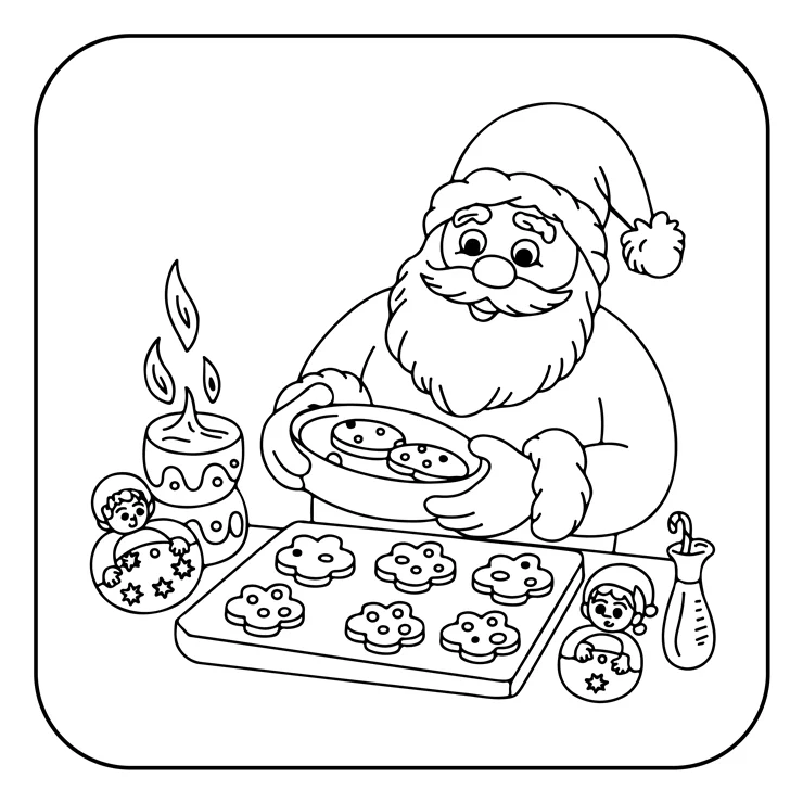 Desenhos de Papai-Noel para colorir 47
