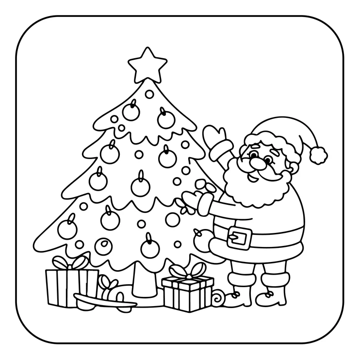Desenhos de Papai-Noel para colorir 48