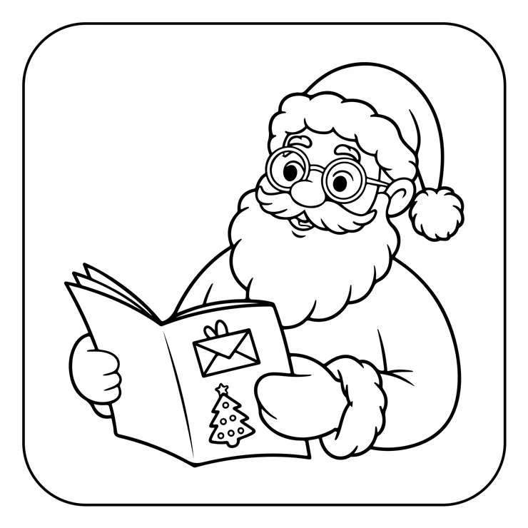Desenhos de Papai-Noel para colorir 49