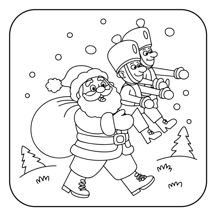 Desenhos de Papai-Noel para colorir 5