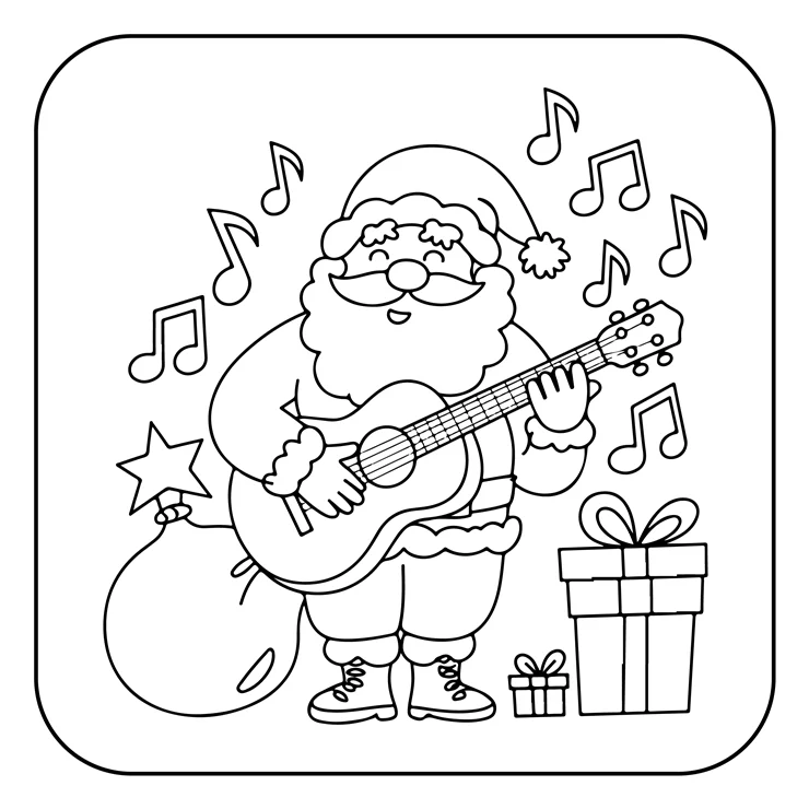 Desenhos de Papai-Noel para colorir 50