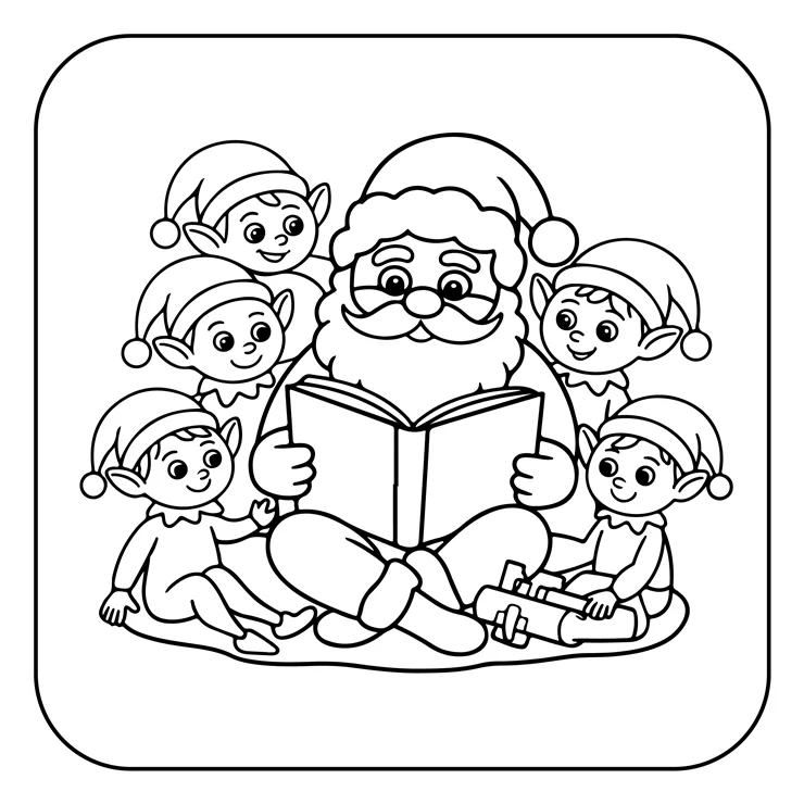 Desenhos de Papai-Noel para colorir 52