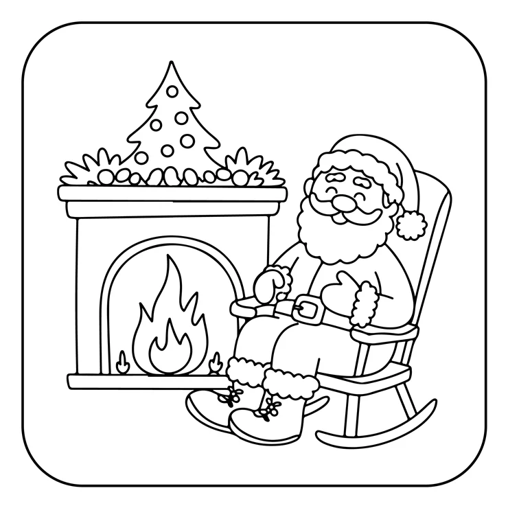 Desenhos de Papai-Noel para colorir 53