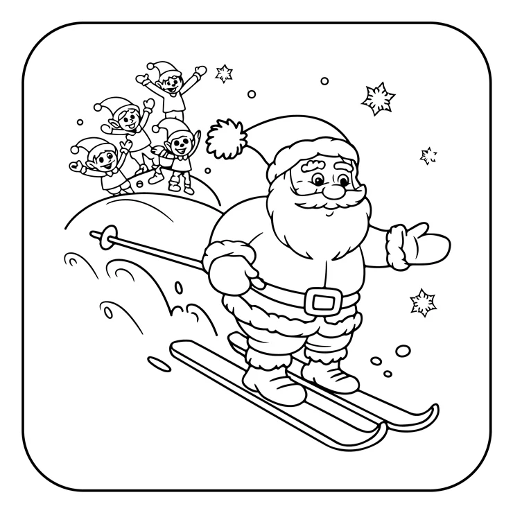 Desenhos de Papai-Noel para colorir 6