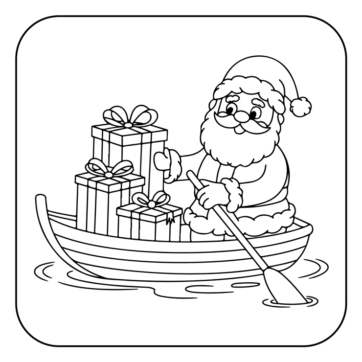 Desenhos de Papai-Noel para colorir 8