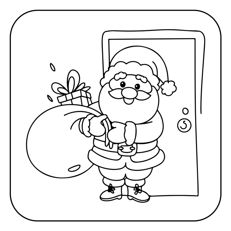Desenhos de Papai-Noel para colorir 9