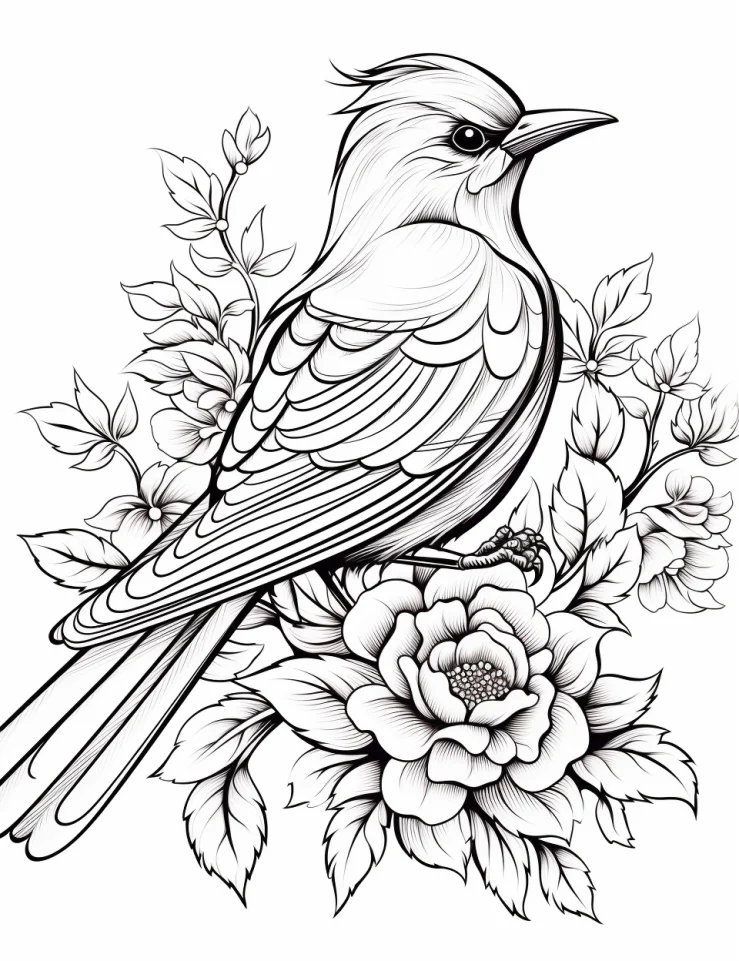Desenhos de Pássaros para colorir 10