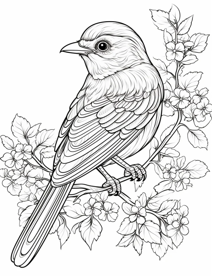 Desenhos de Pássaros para colorir 12