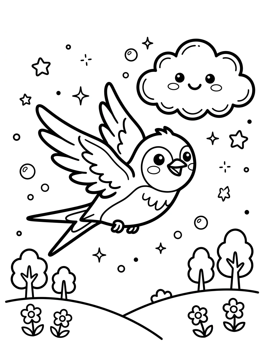 Desenhos de Pássaros para colorir 121