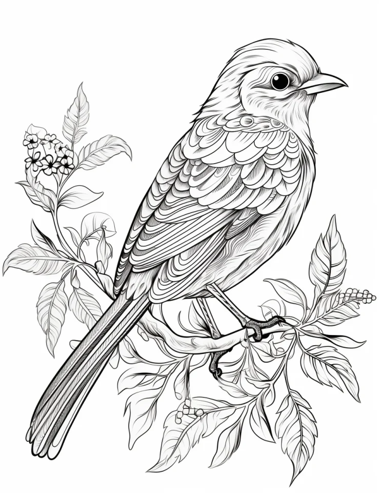 Desenhos de Pássaros para colorir 13