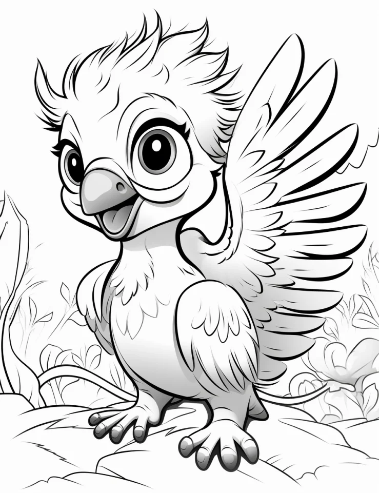 Desenhos de Pássaros para colorir 14