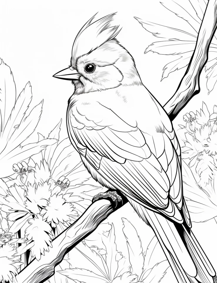 Desenhos de Pássaros para colorir 19