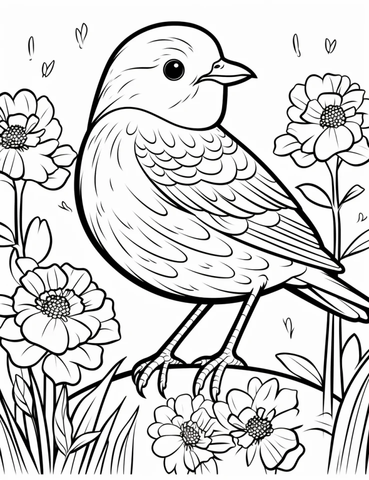 Desenhos de Pássaros para colorir 2