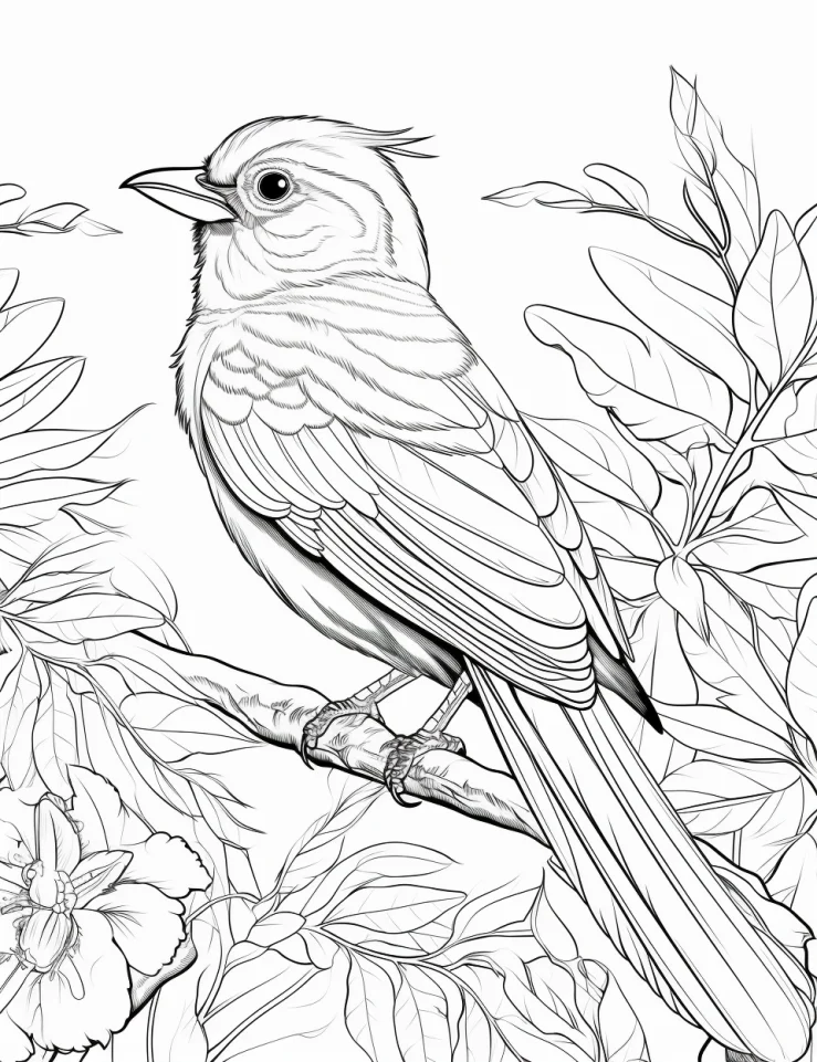 Desenhos de Pássaros para colorir 23