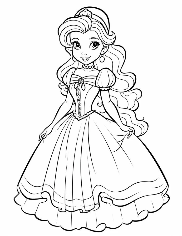 Desenhos de Princesas para colorir 1