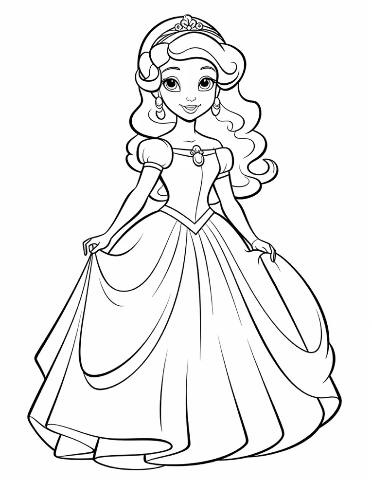 Desenhos de Princesas para colorir 11
