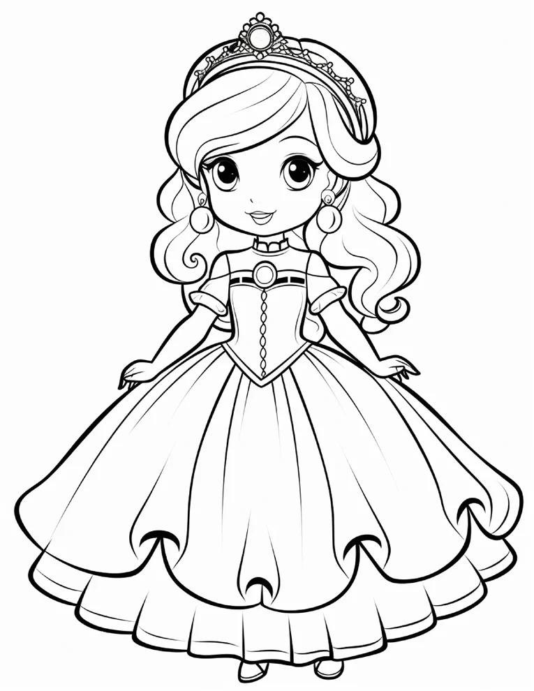 Desenhos de Princesas para colorir 17