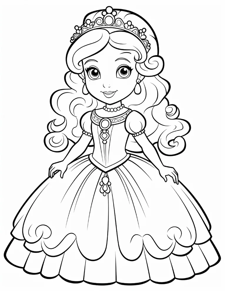 Desenhos de Princesas para colorir 4