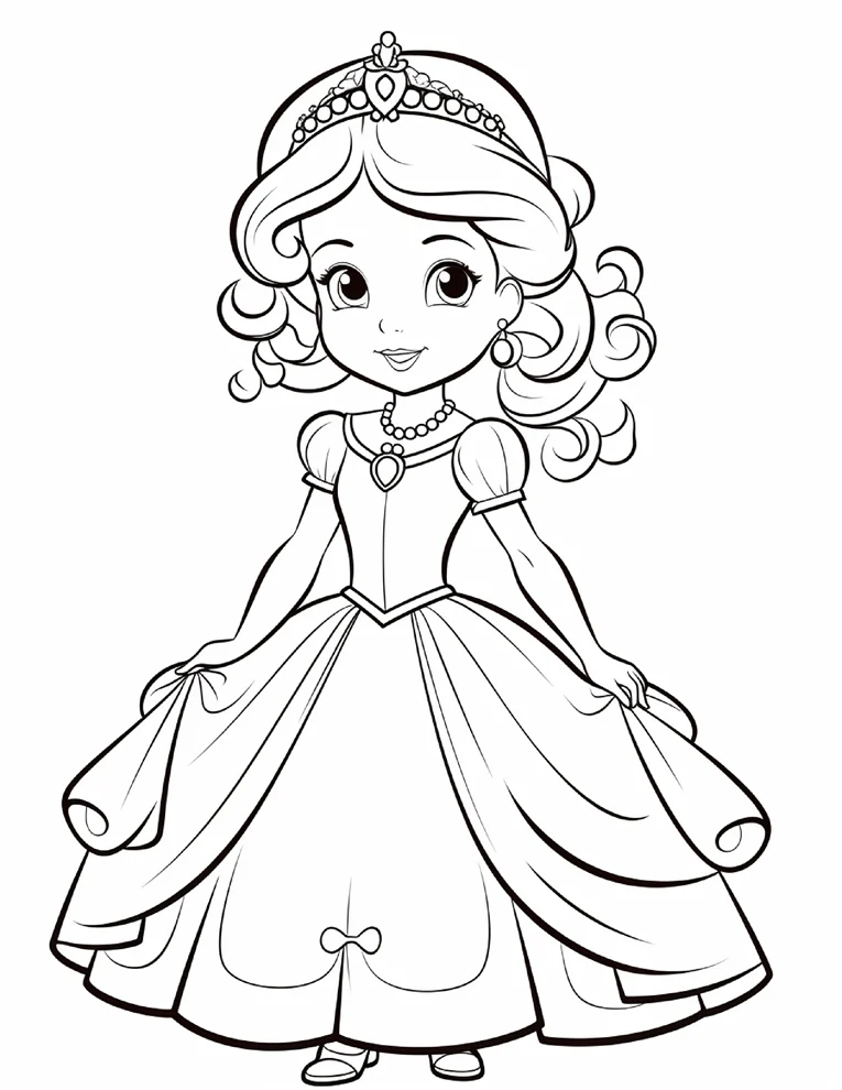 Desenhos de Princesas para colorir 6