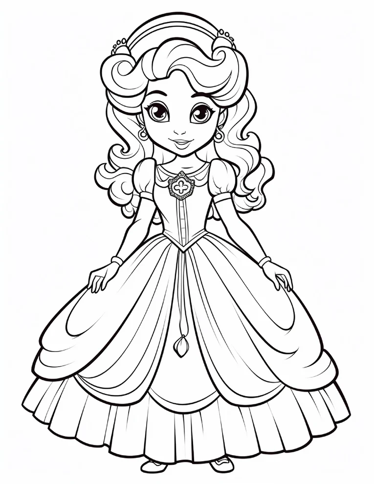Desenhos de Princesas para colorir 7