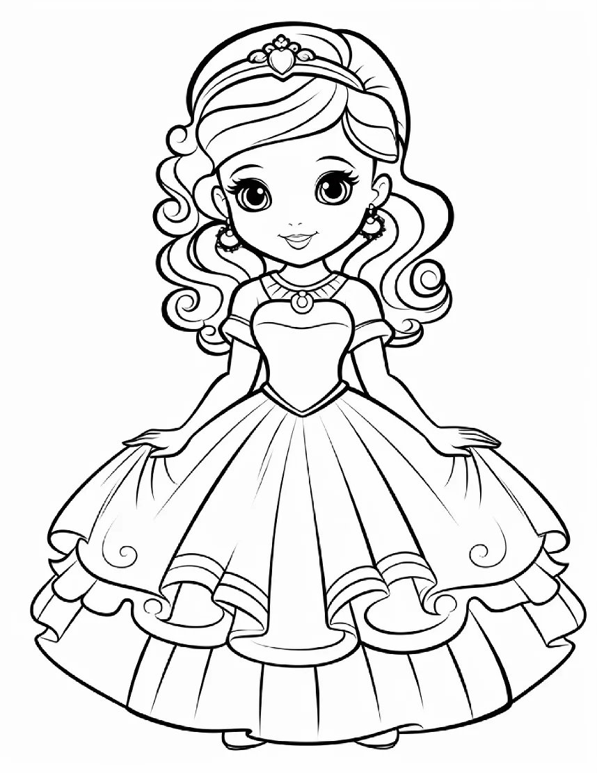 Desenhos de Princesas para colorir 76