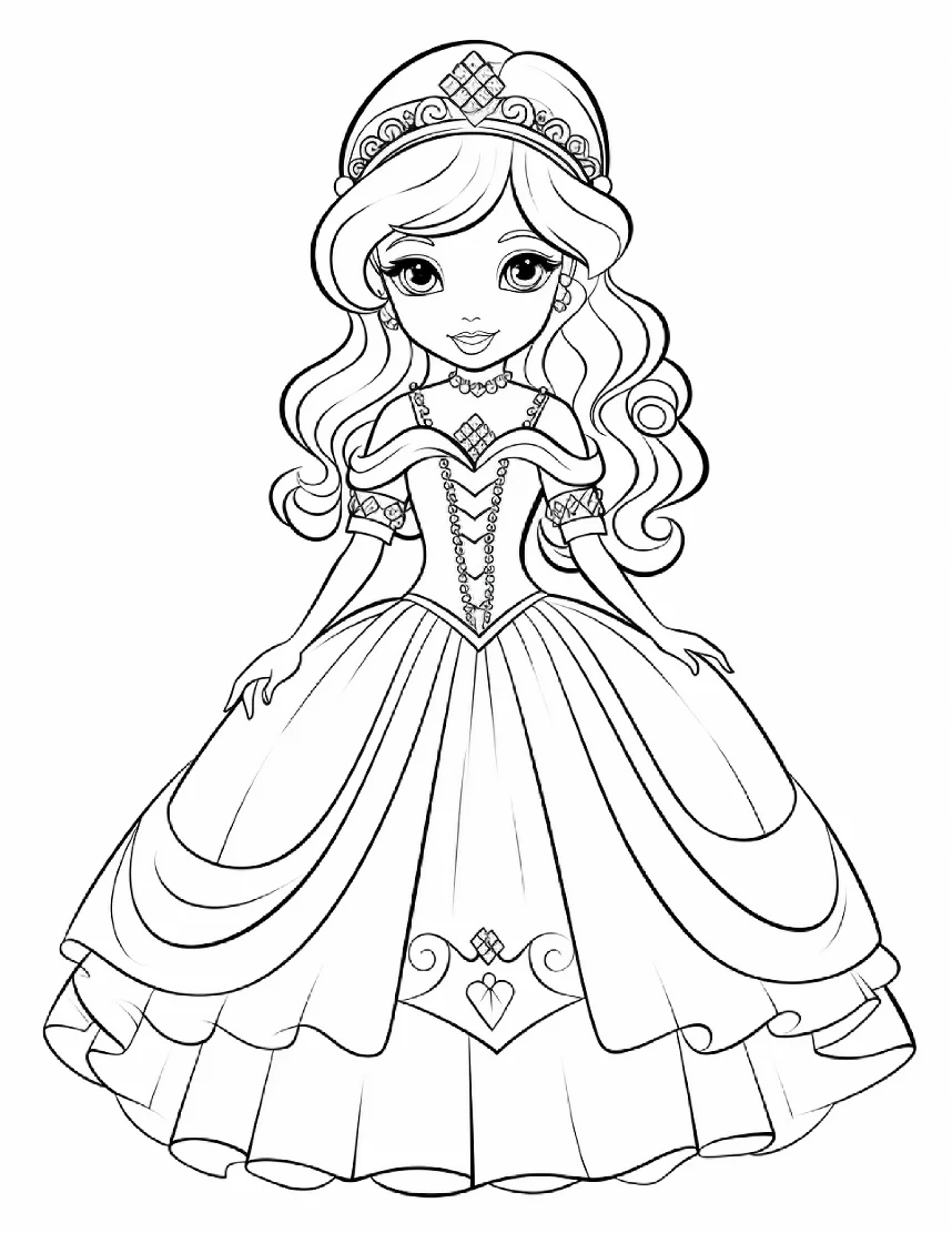 Desenhos de Princesas para colorir 77